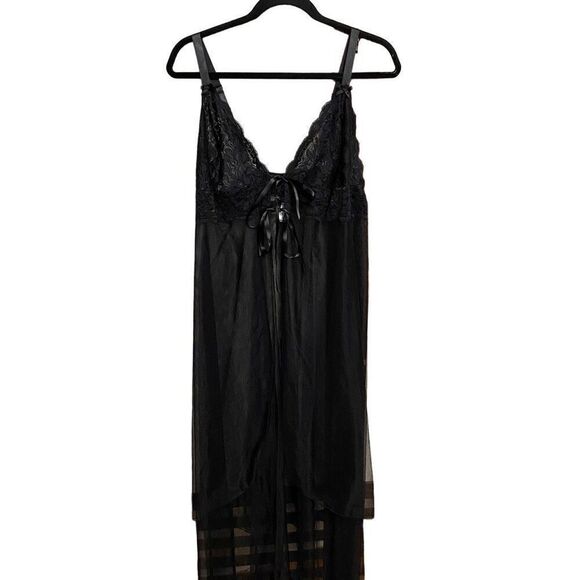Vintage Torrid Black Sheer Peignor - Picture 1 of 5